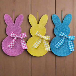 Glitter Bunny Door Hanger