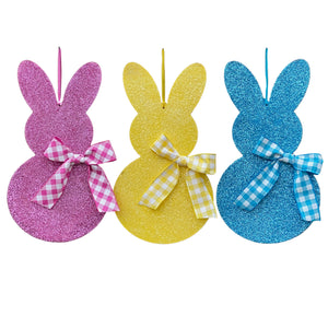 Glitter Bunny Door Hanger