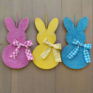 Glitter Bunny Door Hanger