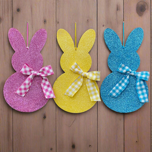 Glitter Bunny Door Hanger