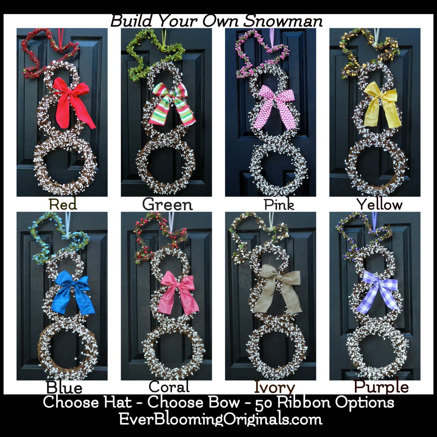 Build Your Own Berry Snowman Wreath