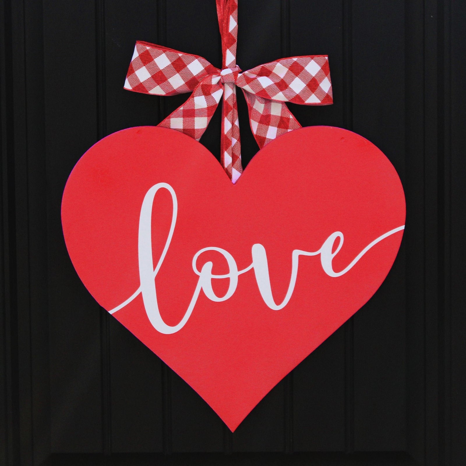 Wood Heart Door Hanger
