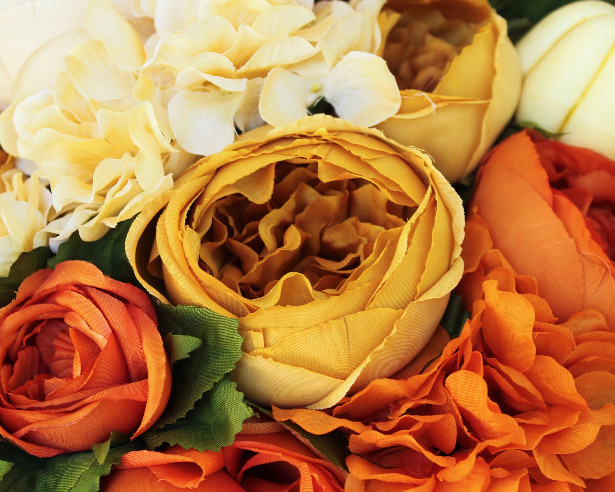 Fall Hydrangea Peony Flower Pail Door Hanger