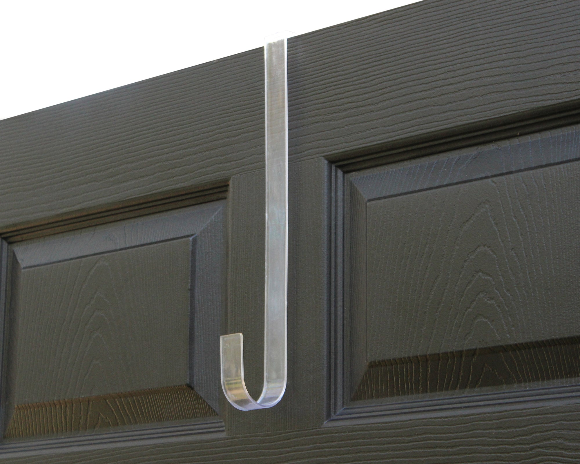 12&quot; clear plastic wreath hanger, over the door wreath hook