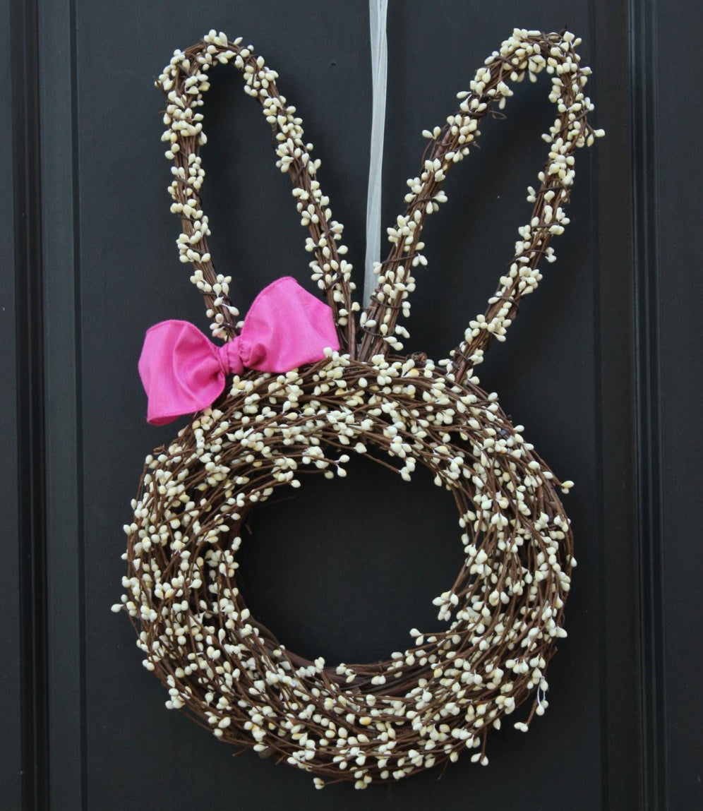 Easter Bunny Head Wreath
