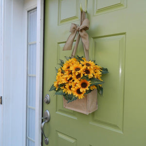Burlap Sunflower Door Hanger