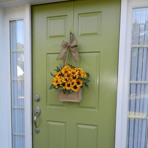 Burlap Sunflower Door Hanger