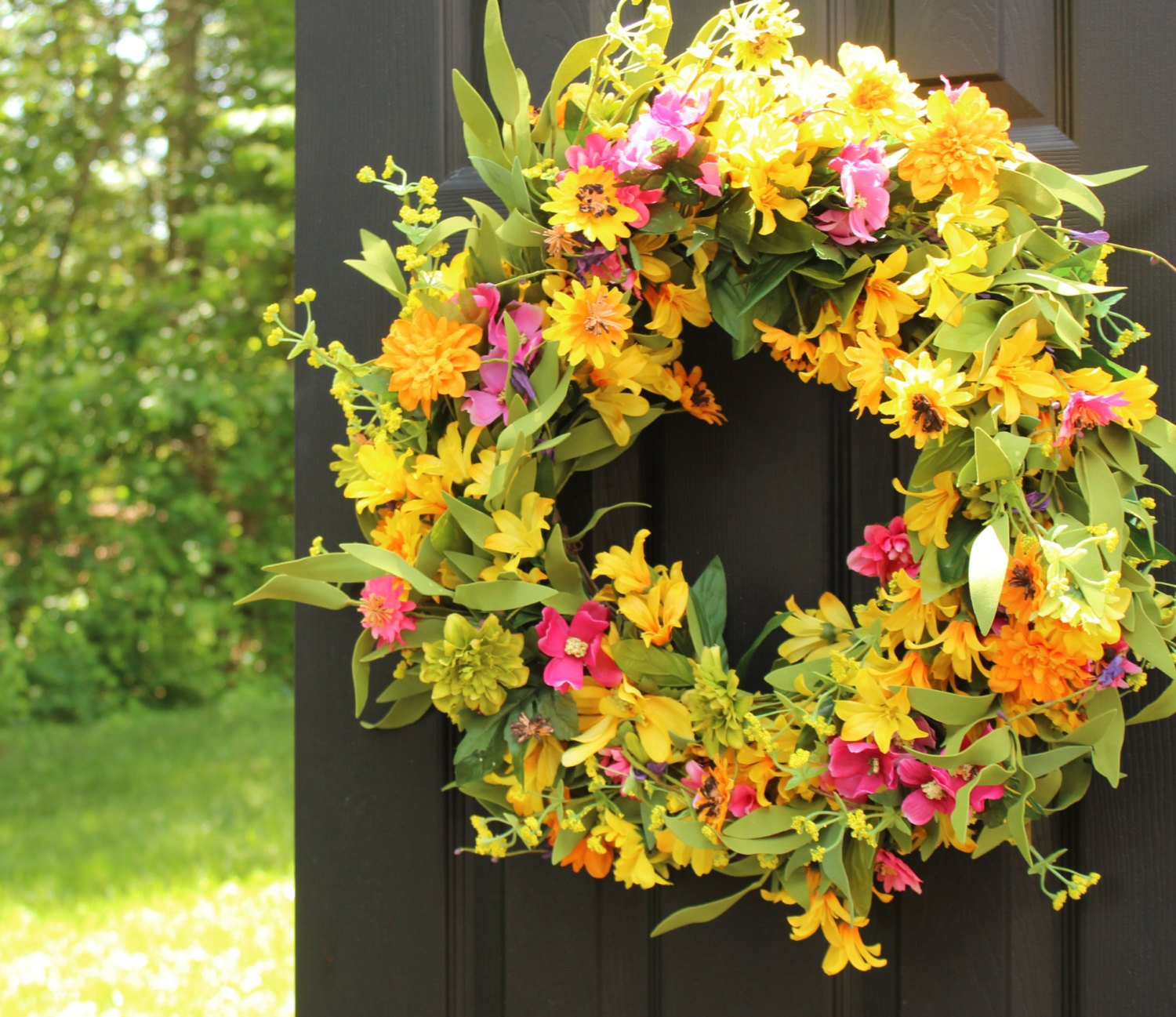 Floral Chrysanthemum Summer Wreath