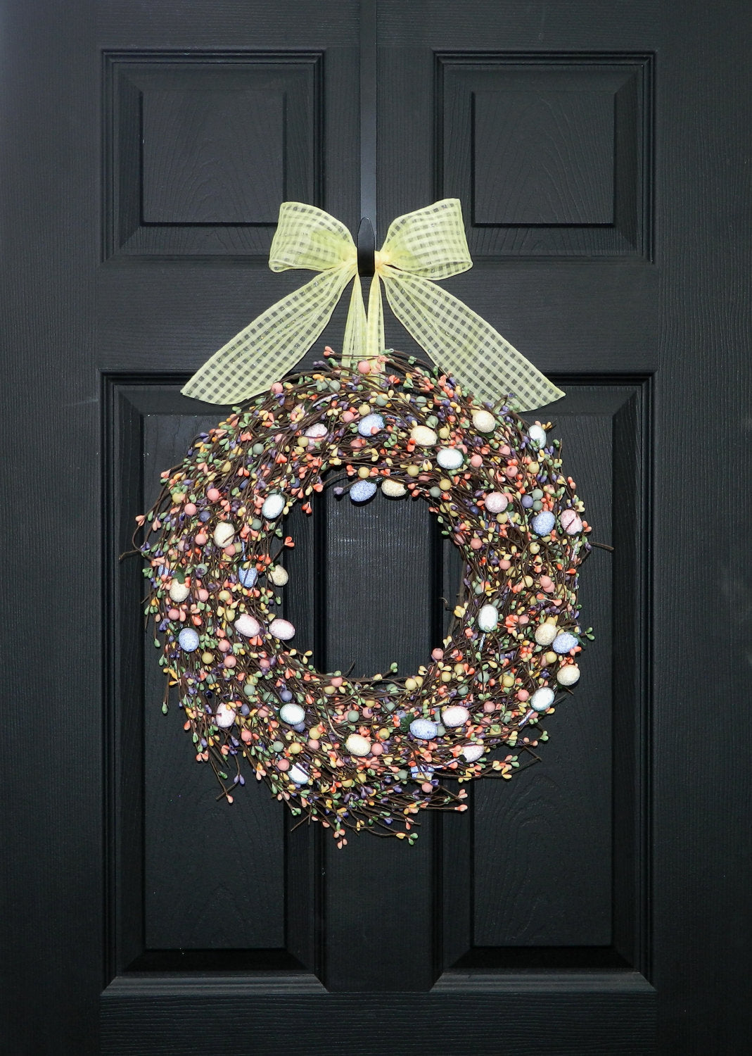 Easter Egg Wreath with Bow