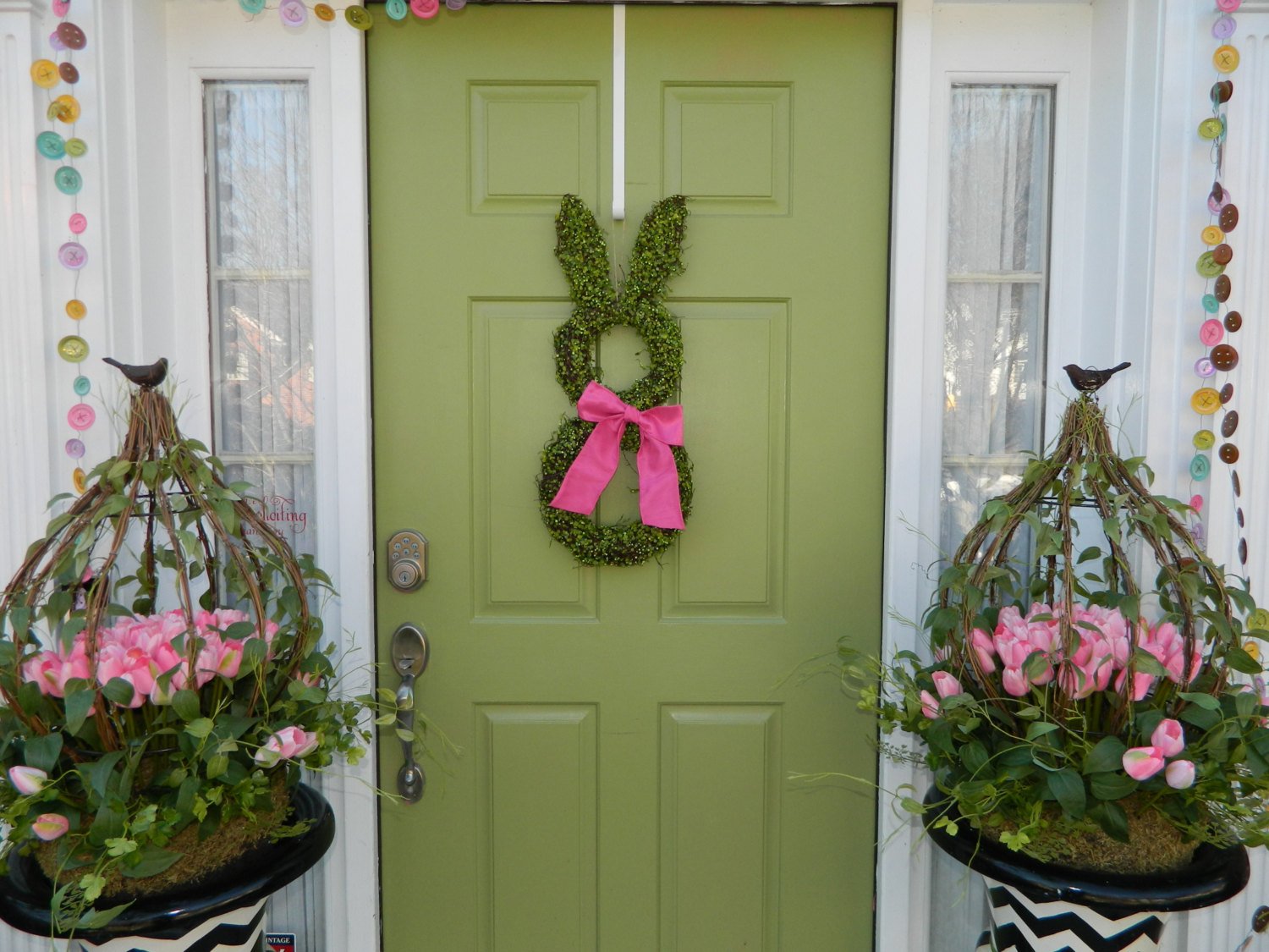 Moss Easter Bunny Wreath