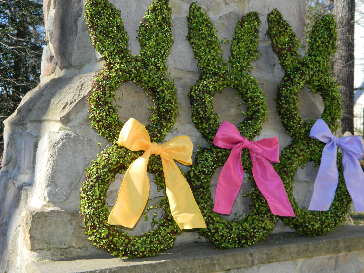 Moss Easter Bunny Wreath