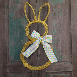 Colored Bunny Easter Wreath with Bow